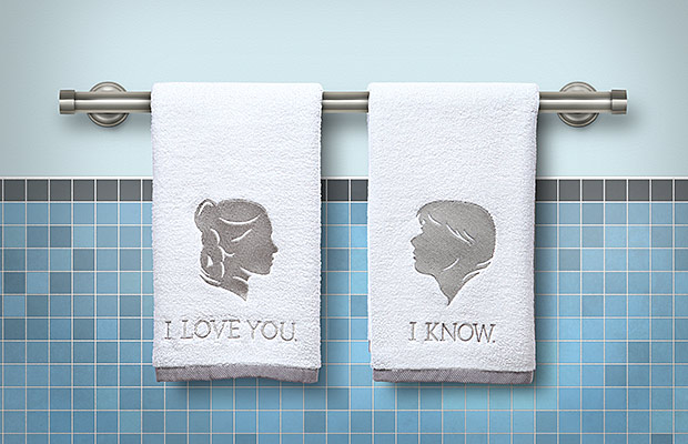 Star Wars Han and Leia Bathroom Hand Towels |Geek Decor