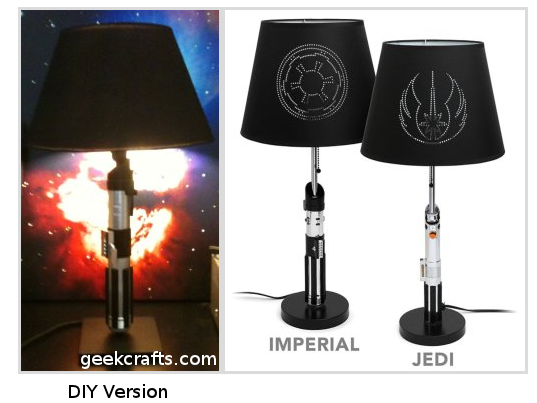 GIY - Do It Yourself Lightsaber Lamp Geek Decor