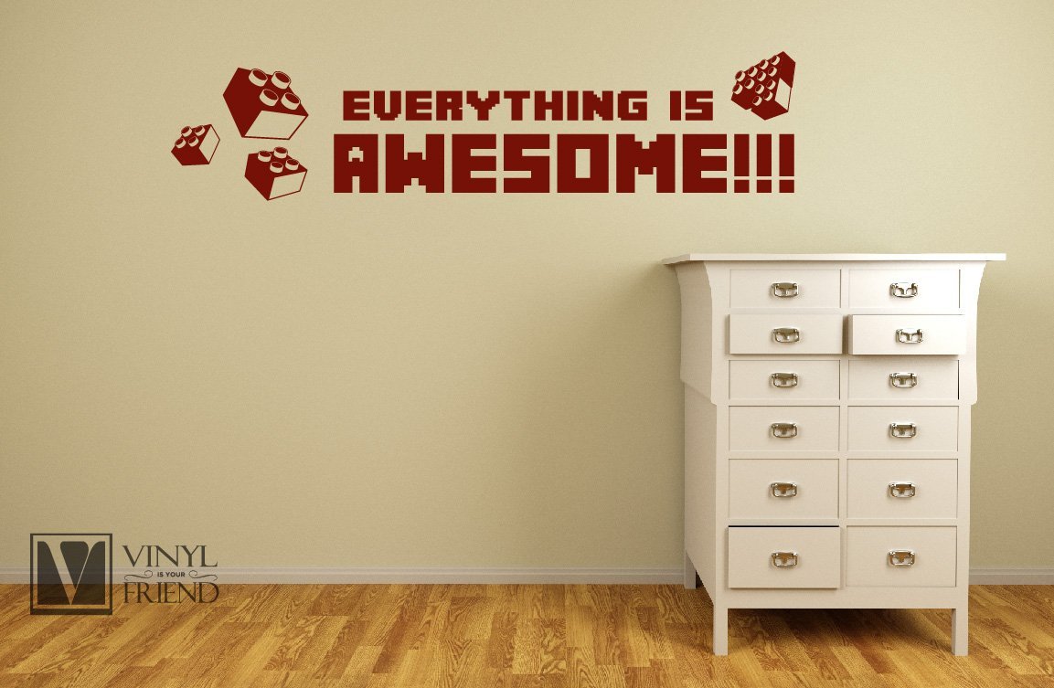 your wall's telling you everything is awesome | geek decor your wall's telling you everything is awesome | geek decor